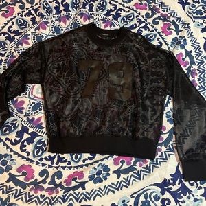 Forever 21 black mesh shirt